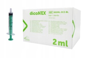 Strzykawka iniekcyjna 3-częsciowa Zarys 2 ml 100 szt. discoNEX typu luer