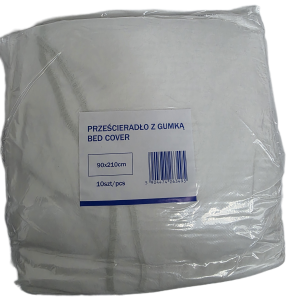 Prześcieradło z włókniny mocne z gumką wymiary 90x210 opakowanie 10 szt.