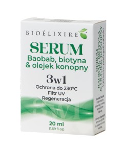 Bioelixire Olejek konopny, Baobab & biotyna 20ml
