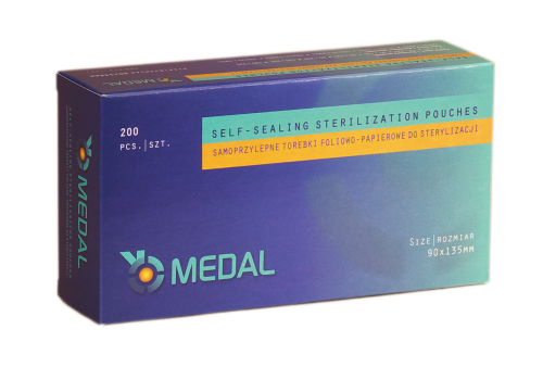 Torebki do sterylizacji MEDAL 90x135 mm 200 szt