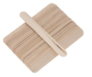 Szpatułki do wosku drewniane szerokie 100 szt