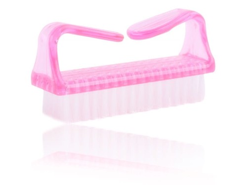 Szczoteczka do dłoni paznokci i manicure różowa