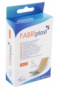 Plaster tkaninowy z opatrunkiem 6cmx1m FABRIplast Zarys