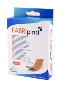 Plaster tkaninowy z opatrunkiem 8cmx1m FABRIplast Zarys 